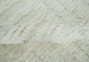 Contemporary High Low texture Hand knotted Ivory 8.6x9.10 wool Area Rug