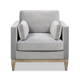 Contour Velvet Upholstered Accent Chair with Removable and Reversible Back - Accent Chairs