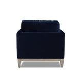 Contour Velvet Upholstered Accent Chair with Removable and Reversible Back - Accent Chairs
