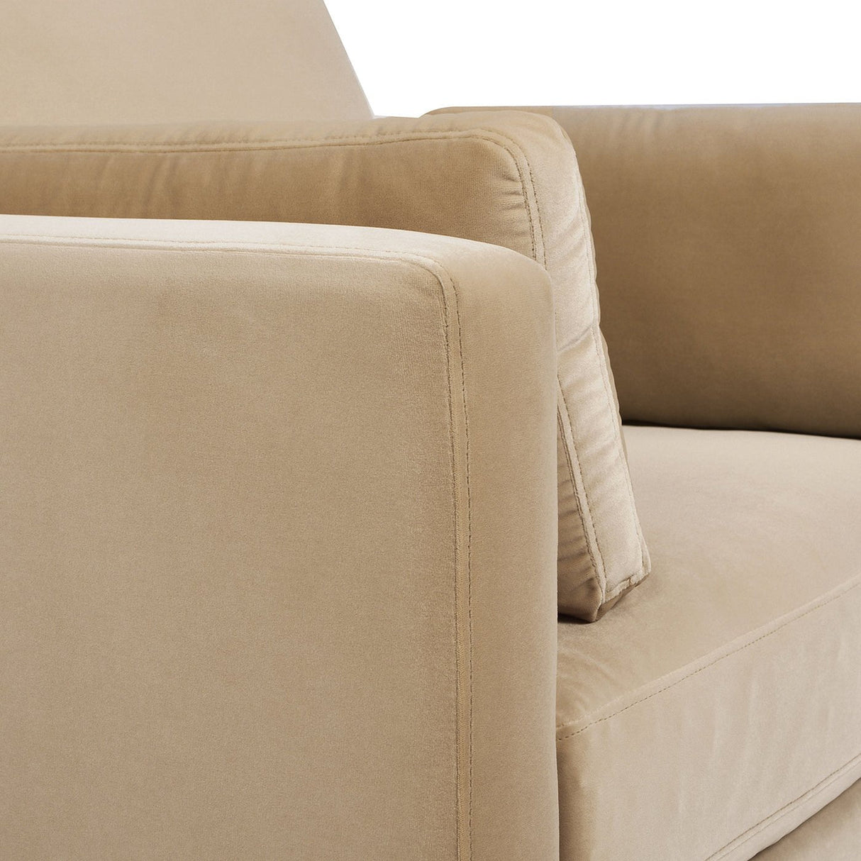 Contour Velvet Upholstered Accent Chair with Removable and Reversible Back - Accent Chairs