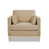 Contour Velvet Upholstered Accent Chair with Removable and Reversible Back - Accent Chairs