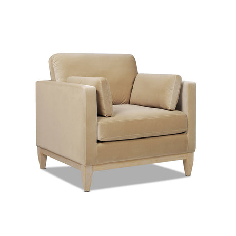 Contour Velvet Upholstered Accent Chair with Removable and Reversible Back - Accent Chairs