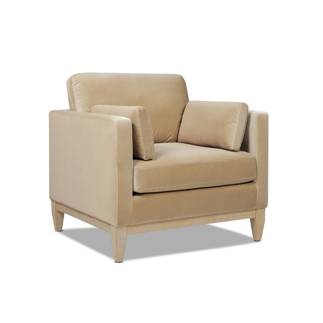 Contour Velvet Upholstered Accent Chair with Removable and Reversible Back - Accent Chairs