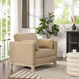 Contour Velvet Upholstered Accent Chair with Removable and Reversible Back - Accent Chairs
