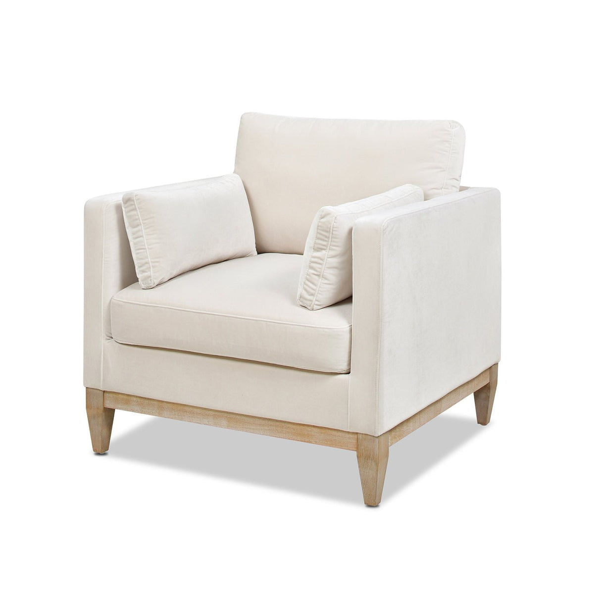 Contour Velvet Upholstered Accent Chair with Removable and Reversible Back - Accent Chairs