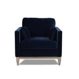 Contour Velvet Upholstered Accent Chair with Removable and Reversible Back - Accent Chairs