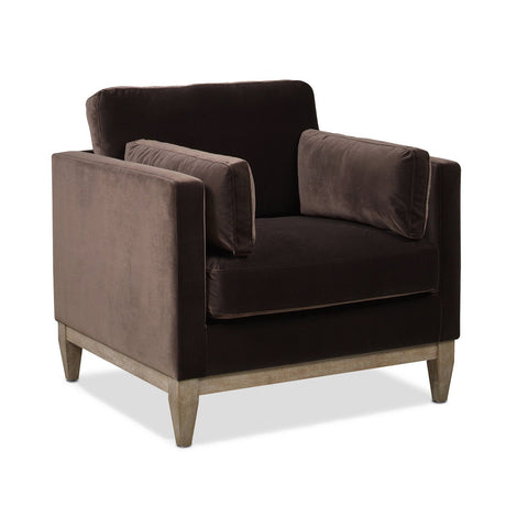 Contour Velvet Upholstered Accent Chair with Removable and Reversible Back - Accent Chairs