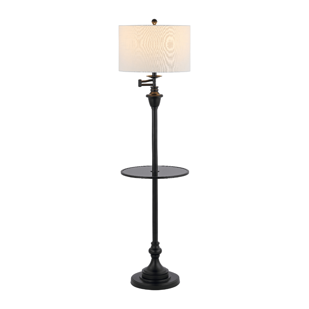 Cora metal/glass led side table and floor lamp - Tuesday Morning - Floor Lamps
