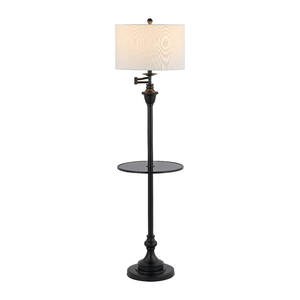 Cora metal/glass led side table and floor lamp - Tuesday Morning - Floor Lamps