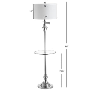 Cora metal/glass led side table and floor lamp - Tuesday Morning - Floor Lamps