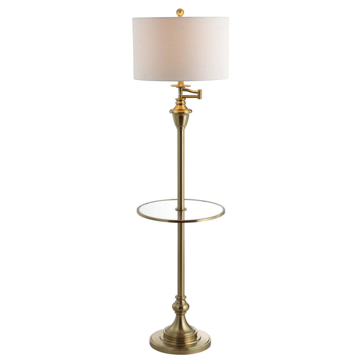 Cora metal/glass led side table and floor lamp - Tuesday Morning - Floor Lamps