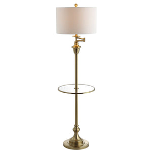 Cora metal/glass led side table and floor lamp - Tuesday Morning - Floor Lamps
