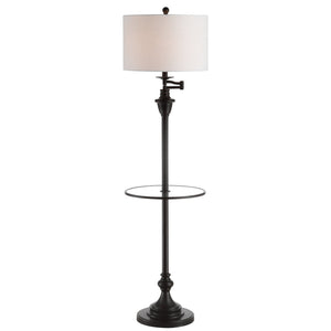 Cora metal/glass led side table and floor lamp - Tuesday Morning - Floor Lamps