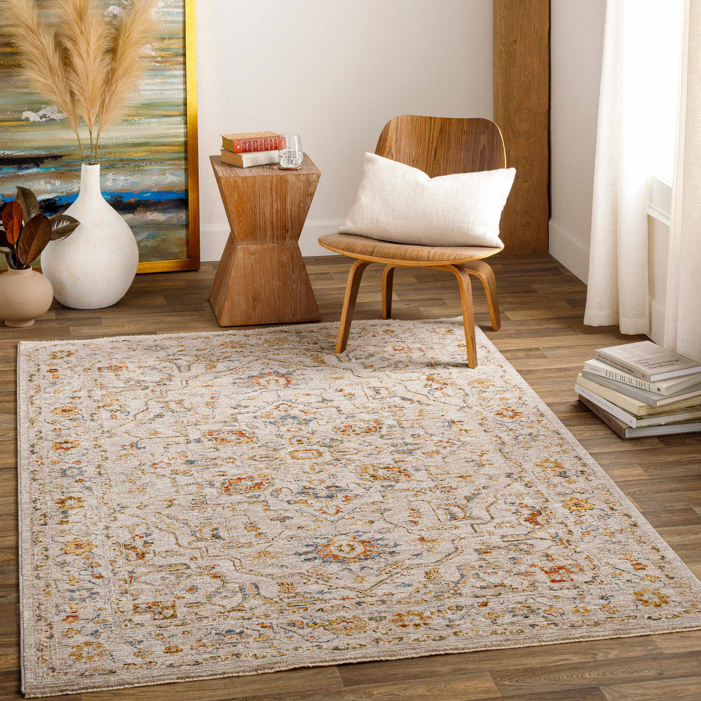 Coromandel Oushak Area Rug Medium Pile 100% Polyester Traditional Rug
