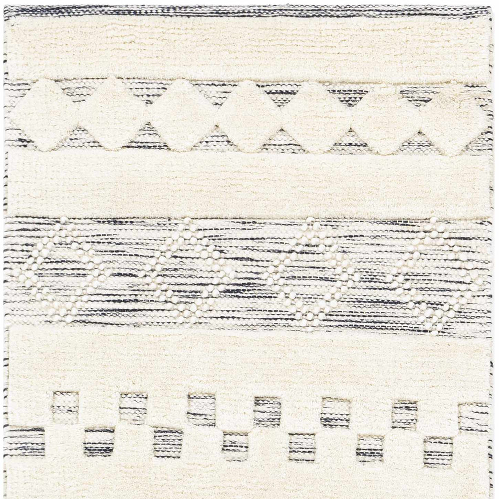 Corry Cream&Black Wool Rug - Clearance