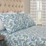 100% Cotton Flannel Bed Sheet Set Floral Paisley Deep Pocket - Sheet Set by Superior Brand