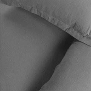 Cotton Flannel Solid Duvet Cover Set with Button Closure - Duvet Cover Set by Superior Brand