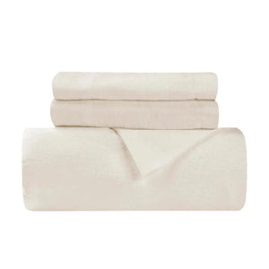 Cotton Flannel Solid Duvet Cover Set with Button Closure - Duvet Cover Set by Superior Brand