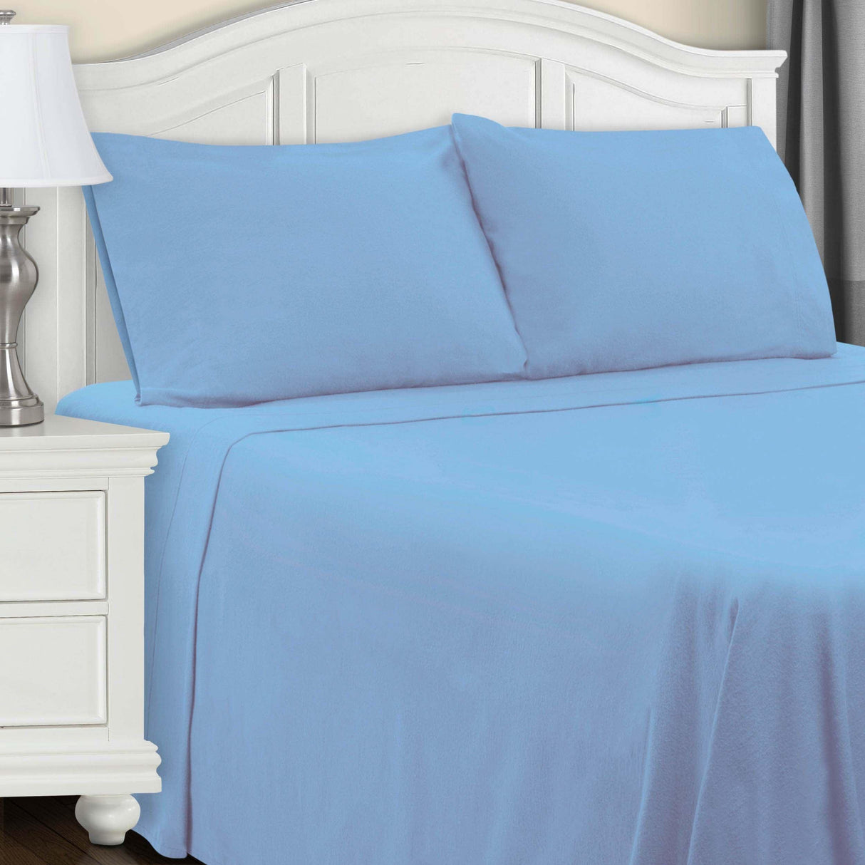 Cotton Flannel Trellis Traditional Solid Deep Pocket Bed Sheet Set - Sheet Set by Superior Brand