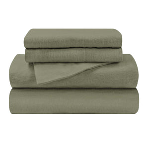 Cotton Flannel Trellis Traditional Solid Deep Pocket Bed Sheet Set - Sheet Set by Superior Brand