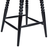 Counter Stool with Spindle Low - Back and Footrest - Counter Stools