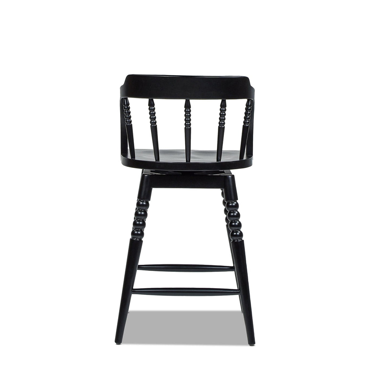 Counter Stool with Spindle Low - Back and Footrest - Counter Stools