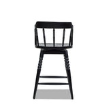 Counter Stool with Spindle Low-Back and Footrest