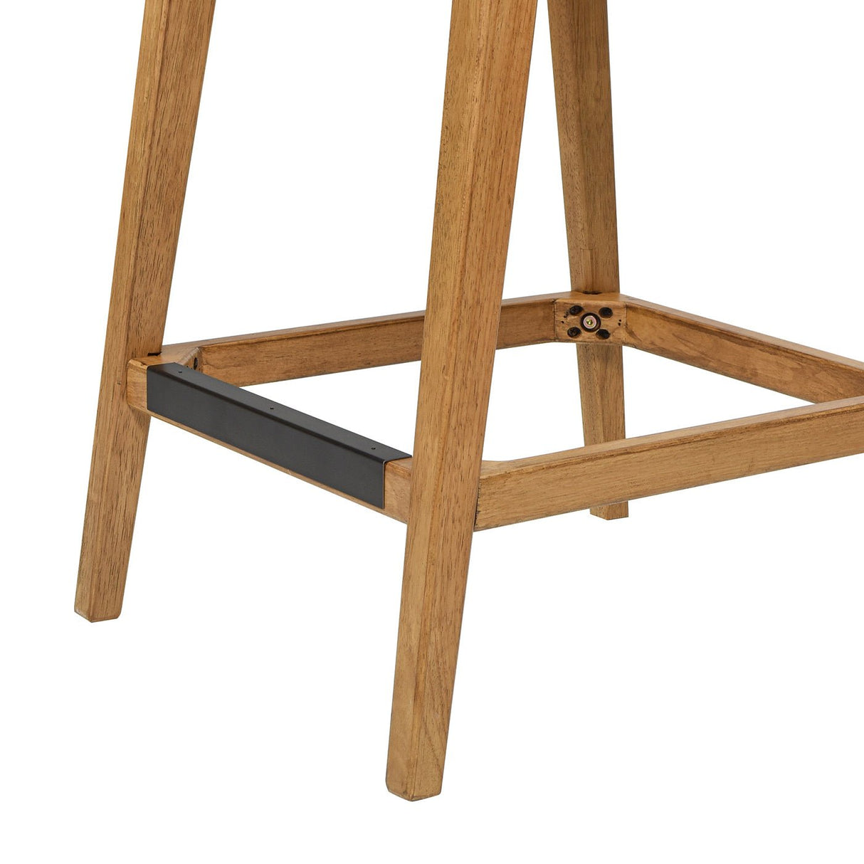 Counter Stool with Wood Frame, Open Back and Footrest - Counter Stools