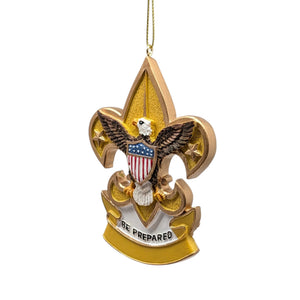 Boy Scout Shield Ornament - Fleur De Lis