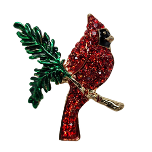 Enamel Finish Pin - Cardinal