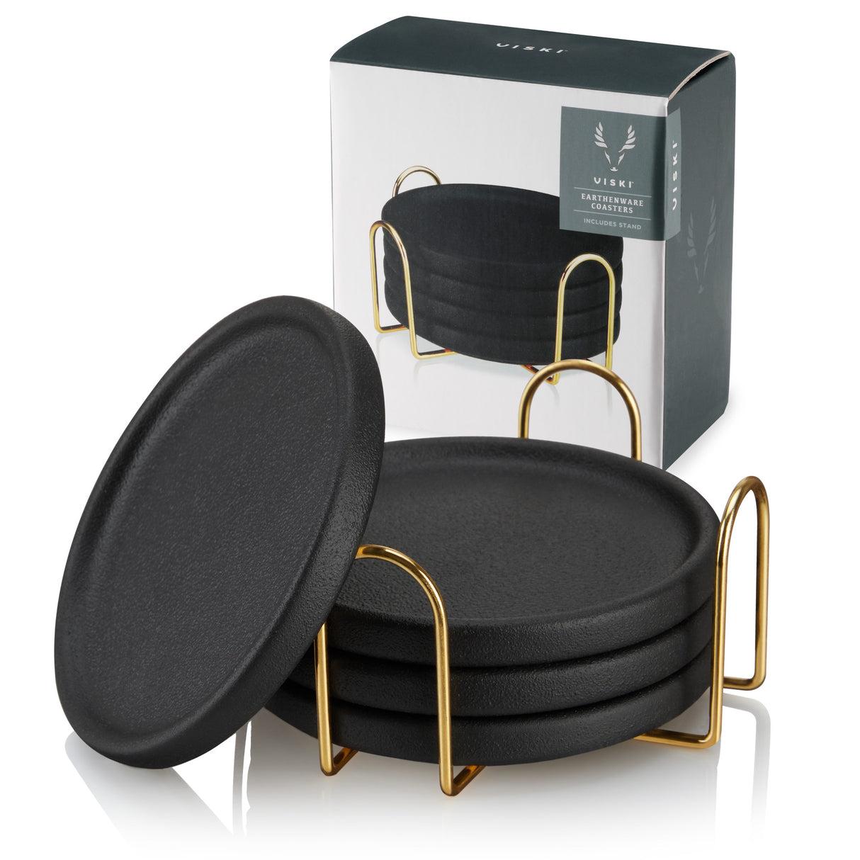 Earthenware-coasters-with-stand-viski®-Coasters
