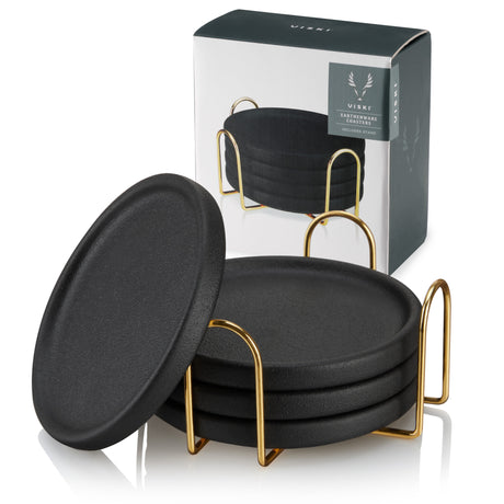 Earthenware-coasters-with-stand-viski®-Coasters
