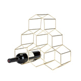 Belmont-geo-6-bottle-counter-top-wine-rack-in-gold-viski®-Wine-Bottle-Holders
