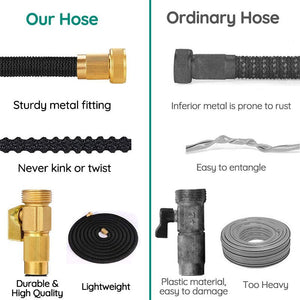 Expandable Garden Hose Flexible Water Hose with 8 Spray Nozzle Lightweight