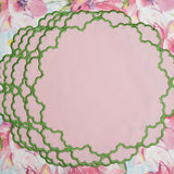 CRESSIDA LIGHT PINK ROUND FABRIC PLACEMAT