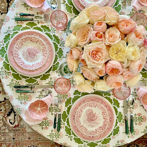 Cressida Green Round Fabric Placemat