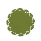 Cressida Green Round Fabric Placemat