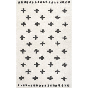 Cristo Berber Geometric Shag Area Rug - Tuesday Morning - Area Rugs