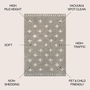 Cristo Berber Geometric Shag Area Rug - Tuesday Morning - Area Rugs