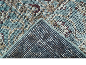 Crown Custom Made Traditional Design Blue Hand Knotted Wool Rug