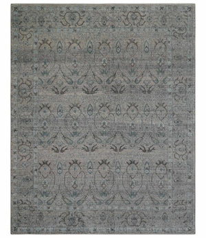 Crown Custom Made Traditional Design Pink Hand Knotted Wool Rug