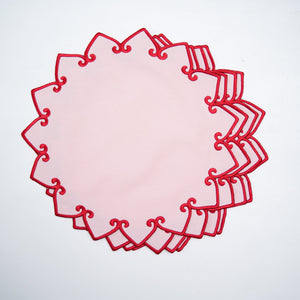 Ashbury Pink Crown Fabric Placemat