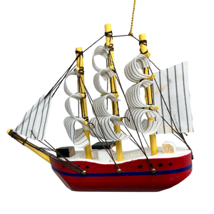 Schooner Red  Boat Ornament