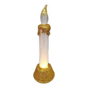 Light-Up LED Glittered 6 Inch Candle -