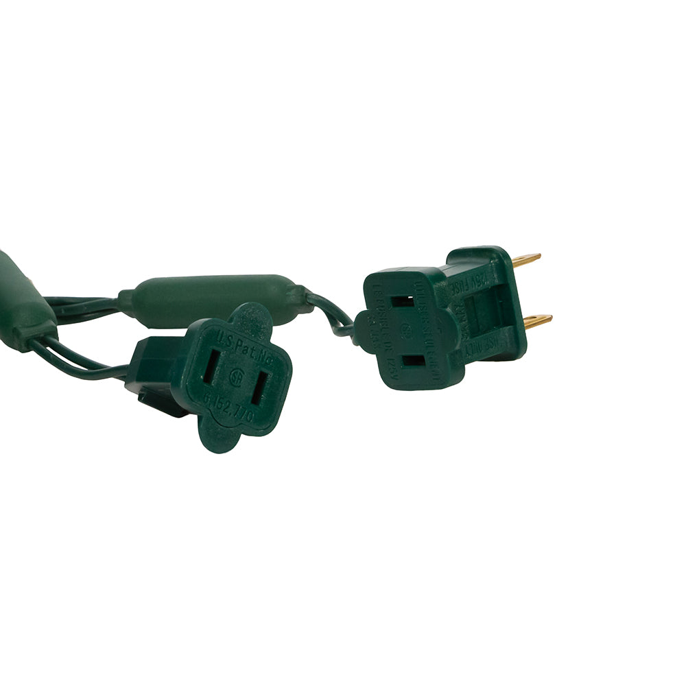 50-Light 5MM Amber Green Wire Light Set