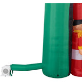 10-Ft. Santa's Toy Shop Archway w/ Toy Soldiers and Rocking Horse, Prelit Outdoor Christmas Inflatable with Storage Bag
