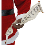 58-In. African American Dancing Santa Claus with Naughty & Nice List, Animated Indoor Christmas Holiday Home Decor