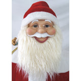 58-In. Traditional Dancing Santa Claus with Wreath and Gift Sack, Animated Indoor Christmas Holiday Home Decor