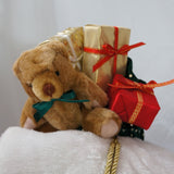 58-In. Traditional Dancing Santa Claus with Wreath and Gift Sack, Animated Indoor Christmas Holiday Home Decor