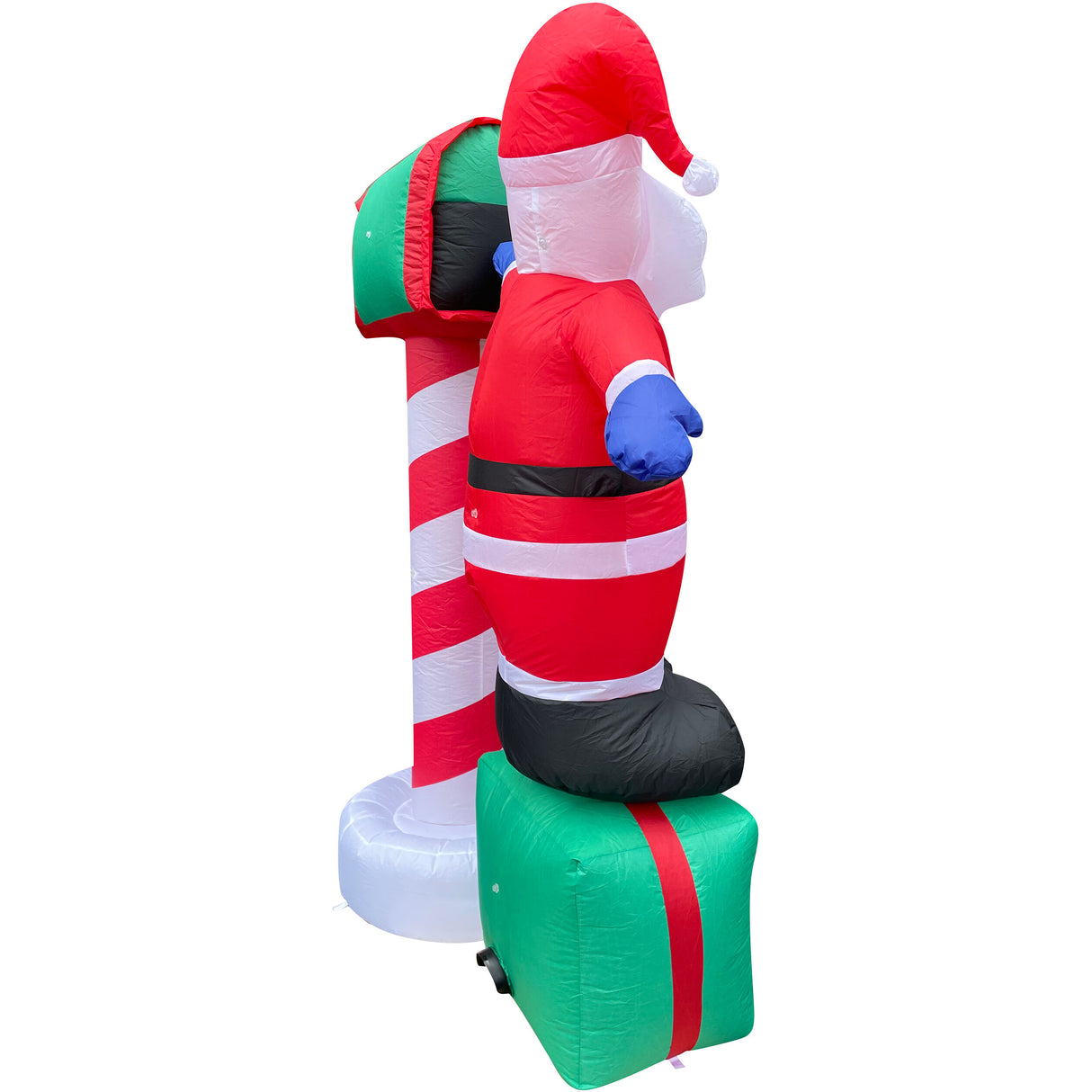 6-Ft. Pre-Lit Inflatable Welcome Mailbox with Santa, Snowman, and Penguin Outdoor Christmas Decoration